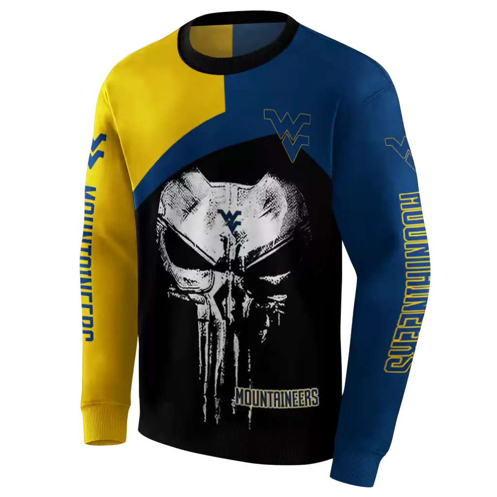 west virginia mountaineers skull punisher gold black hoodie new arrival west virginia mountaineers skull punisher gold black hoodie new arrival