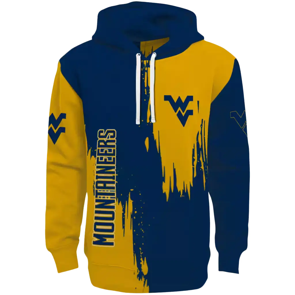 west virginia mountaineers splatter effect blue hoodie best selling west virginia mountaineers splatter effect blue hoodie best selling