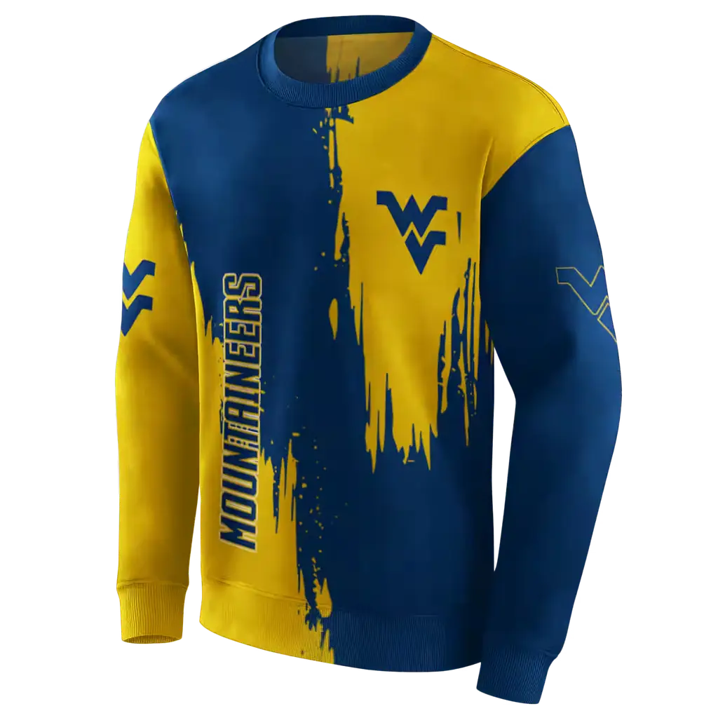 west virginia mountaineers splatter effect blue hoodie new arrival west virginia mountaineers splatter effect blue hoodie new arrival