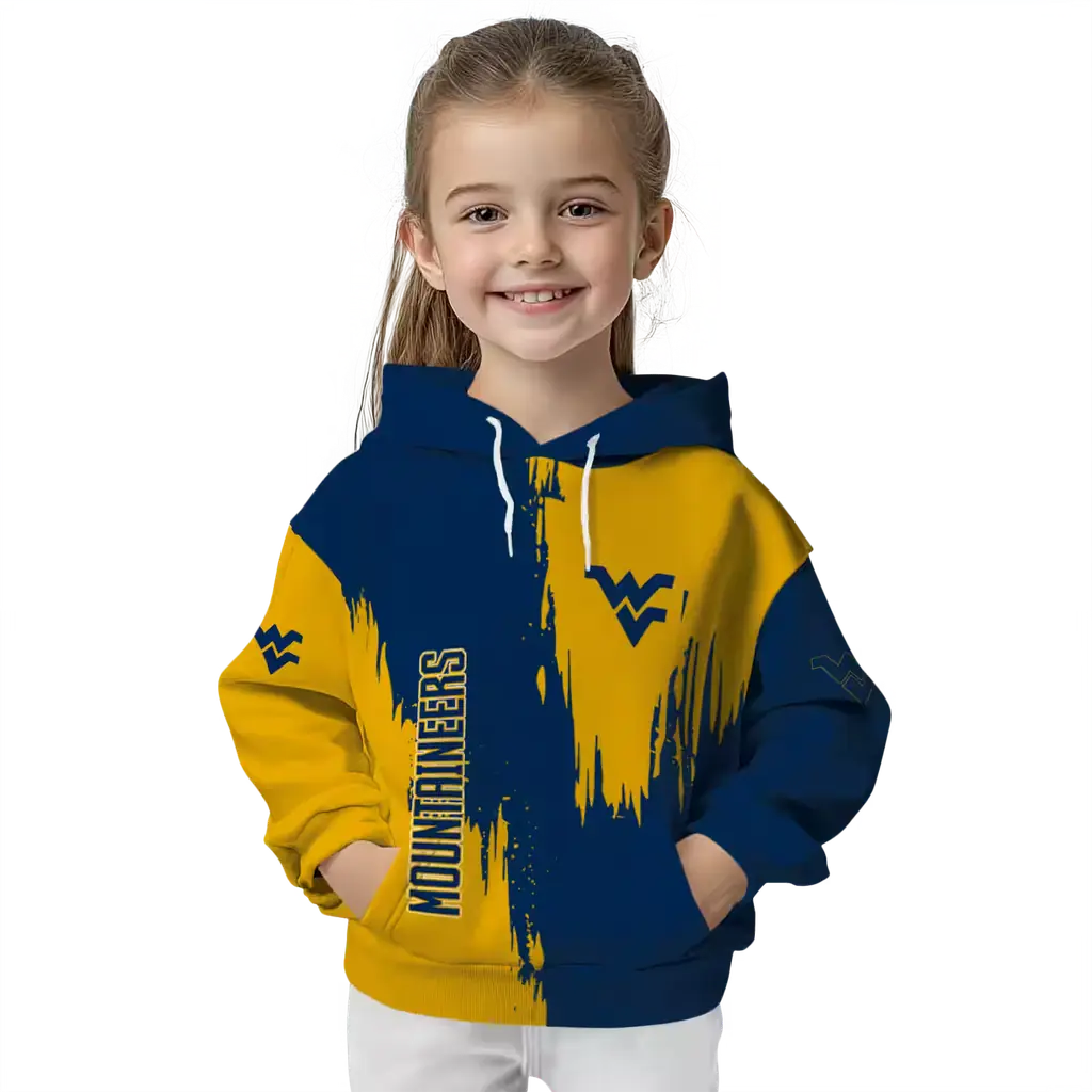 west virginia mountaineers splatter effect blue hoodie top rated west virginia mountaineers splatter effect blue hoodie top rated