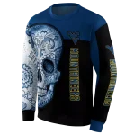 west virginia mountaineers sugar skull blue black hoodie best selling