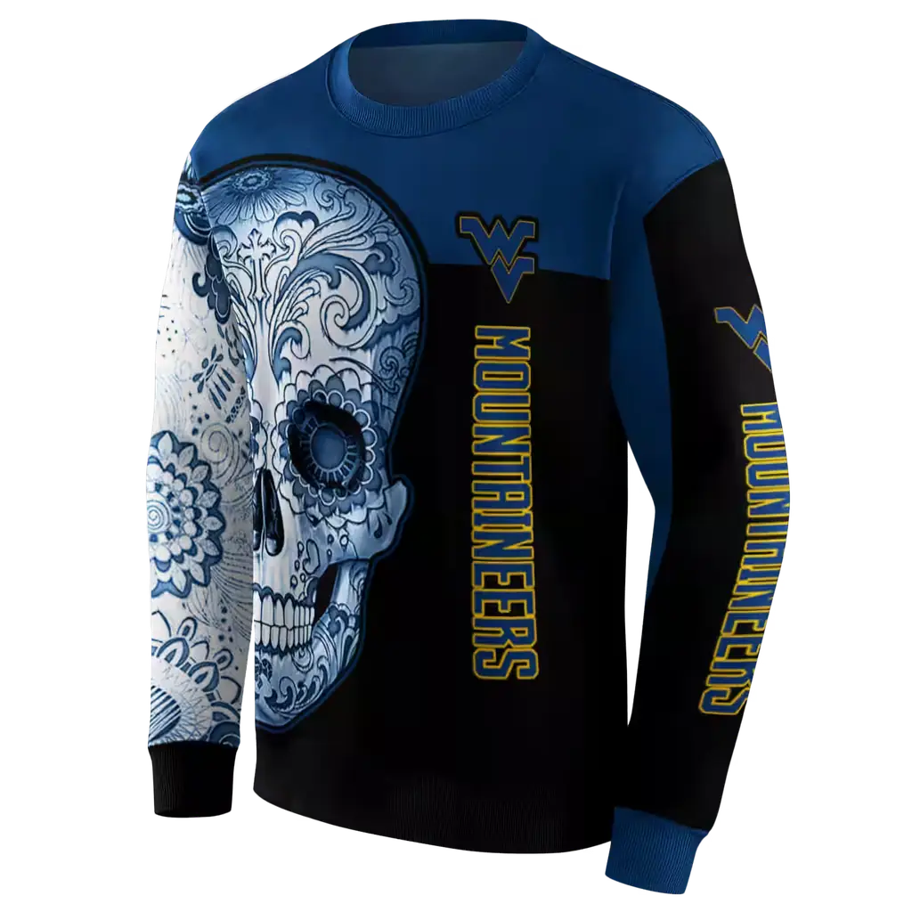 west virginia mountaineers sugar skull blue black hoodie new arrival west virginia mountaineers sugar skull blue black hoodie new arrival