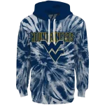 west virginia mountaineers tie dye pattern blue hoodie best selling