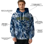 west virginia mountaineers tie dye pattern blue hoodie best selling