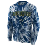 west virginia mountaineers tie dye pattern blue hoodie best selling