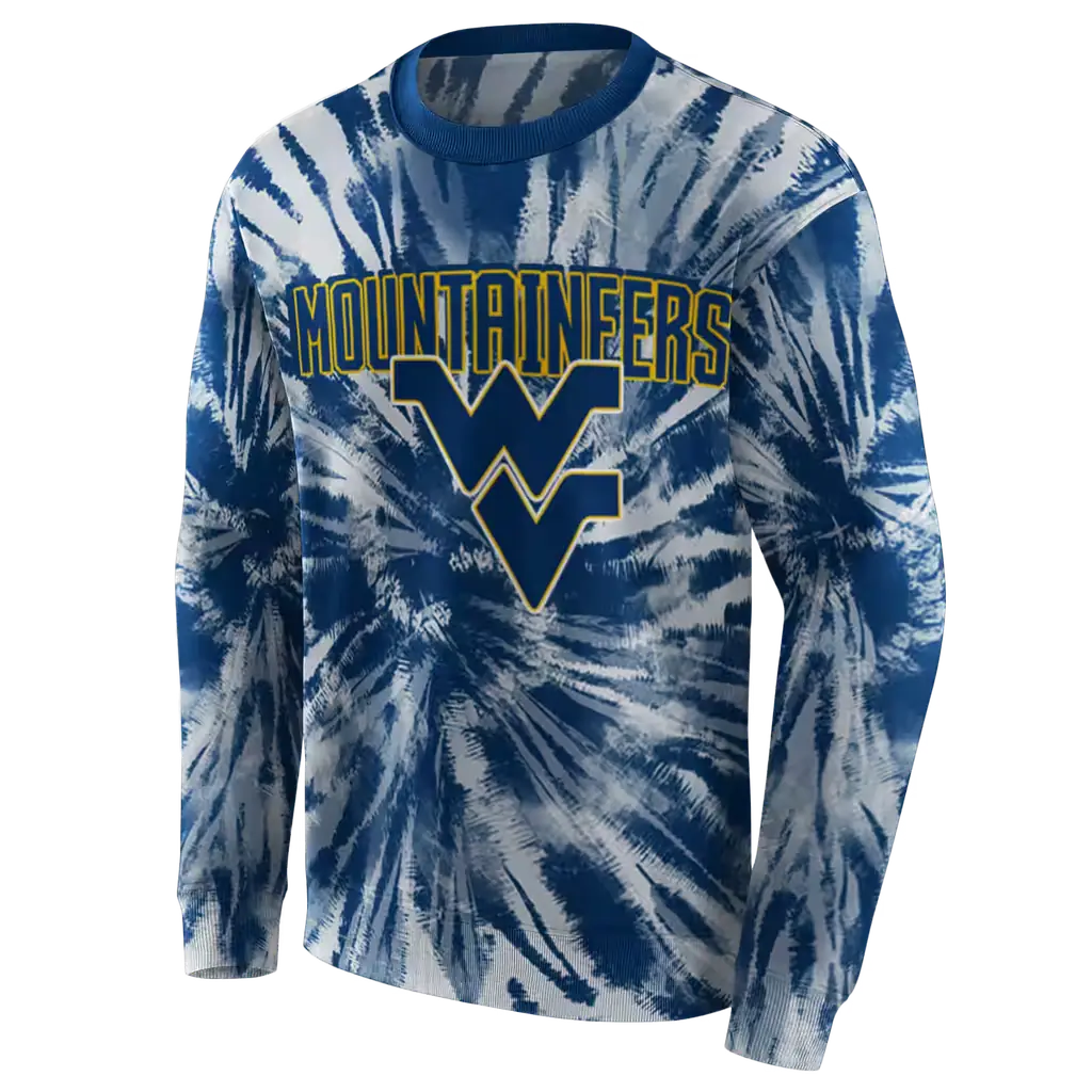 west virginia mountaineers tie dye pattern blue hoodie new arrival west virginia mountaineers tie dye pattern blue hoodie new arrival