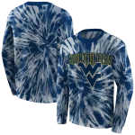 west virginia mountaineers tie dye pattern blue hoodie best selling