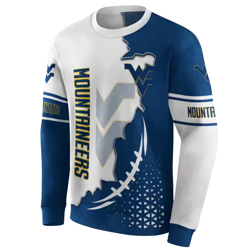 west virginia mountaineers triangular pattern blue white hoodie new arrival west virginia mountaineers triangular pattern blue white hoodie new arrival
