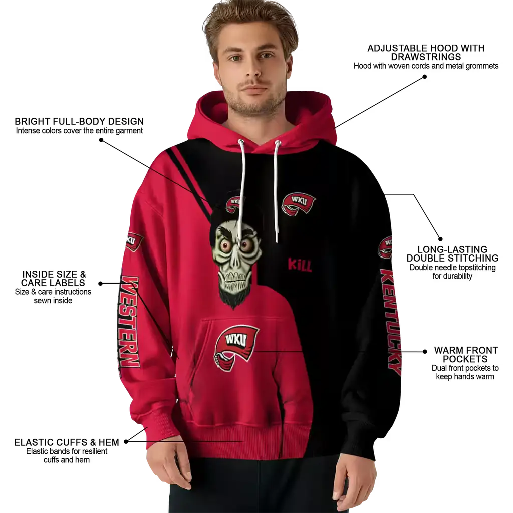 western kentucky hilltoppers achmed skull red hoodie latest model western kentucky hilltoppers achmed skull red hoodie latest model