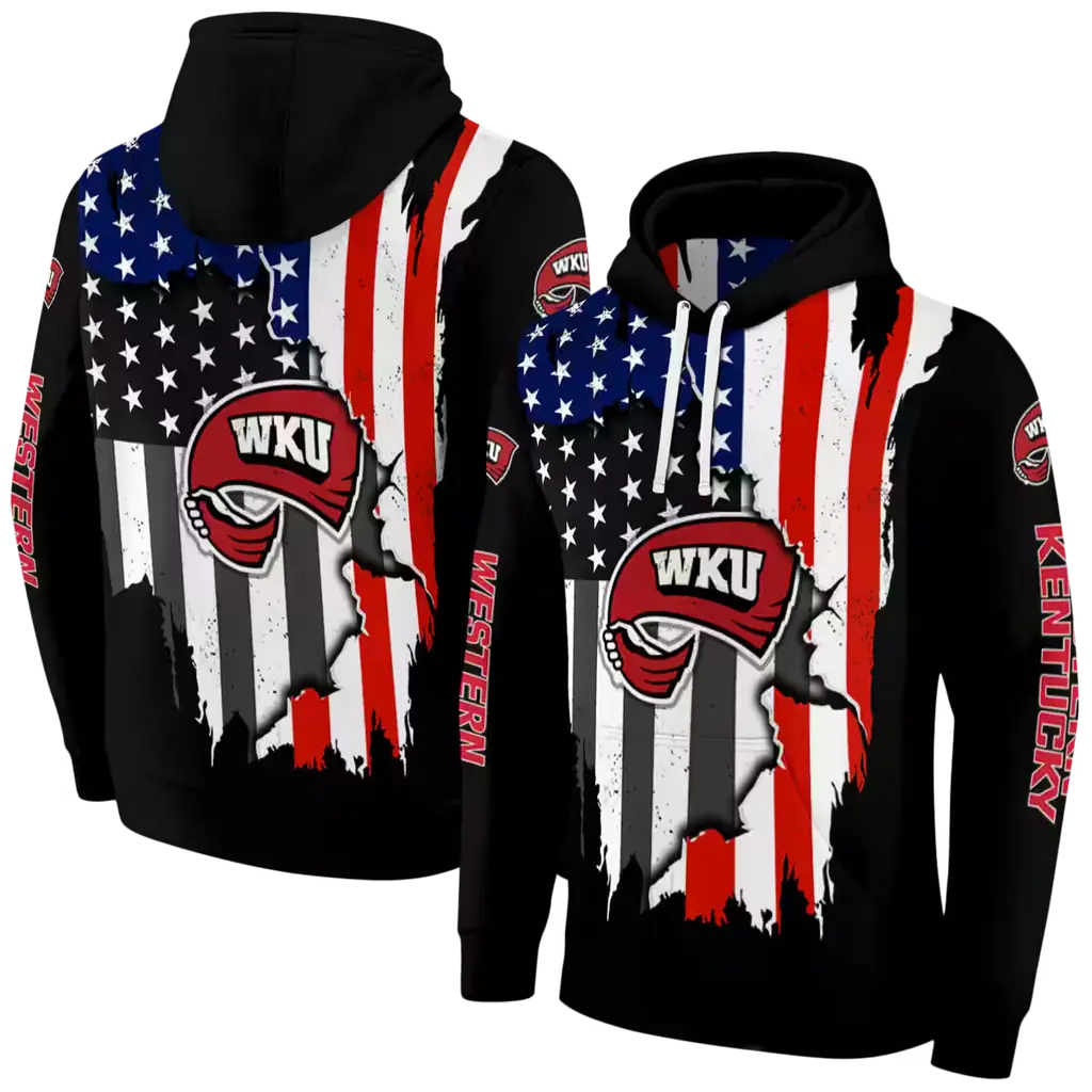 western kentucky hilltoppers american pride black hoodie fashion forward western kentucky hilltoppers american pride black hoodie fashion forward