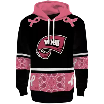 western kentucky hilltoppers awareness ribbon black pink hoodie best selling
