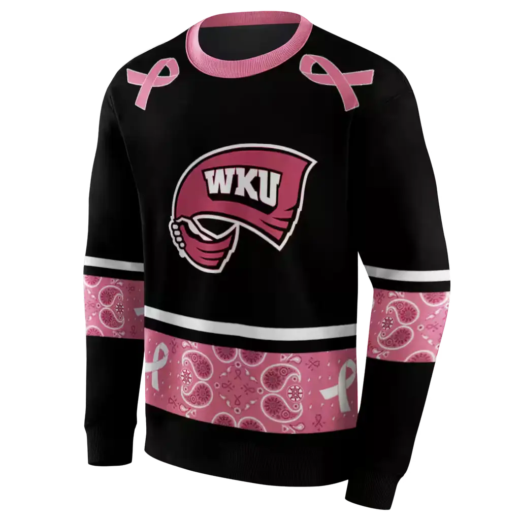 western kentucky hilltoppers awareness ribbon black pink hoodie new arrival western kentucky hilltoppers awareness ribbon black pink hoodie new arrival