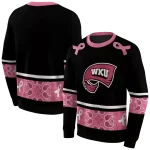 western kentucky hilltoppers awareness ribbon black pink hoodie best selling
