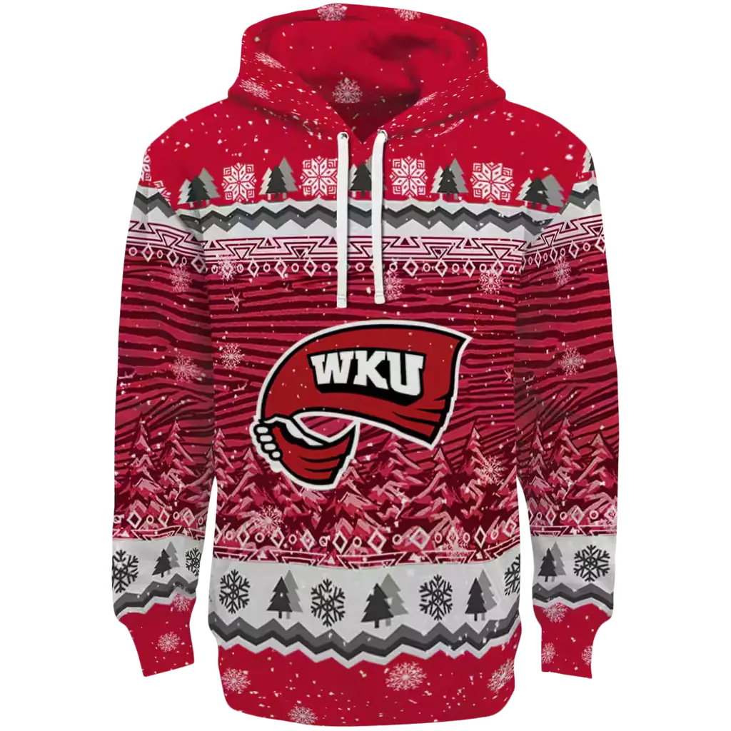 western kentucky hilltoppers christmas trees red hoodie best selling western kentucky hilltoppers christmas trees red hoodie best selling