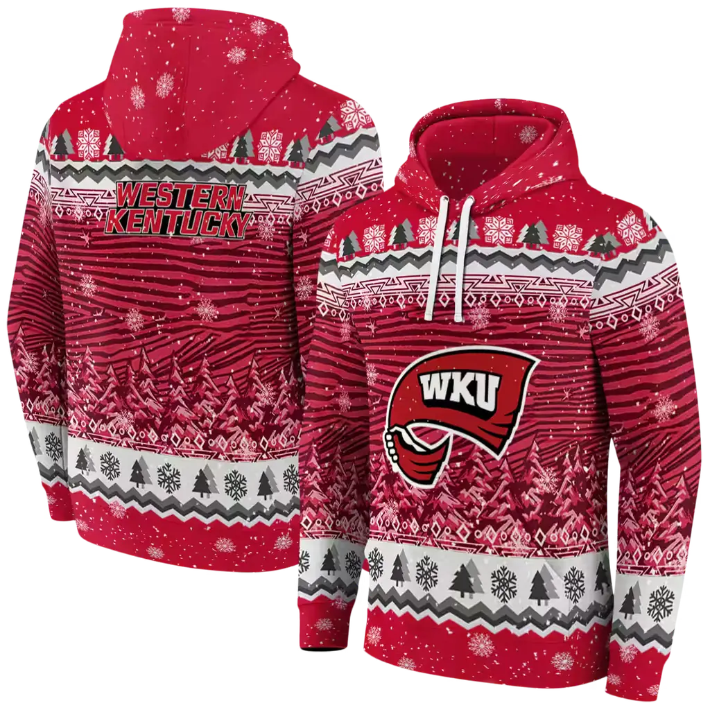 western kentucky hilltoppers christmas trees red hoodie fashion forward western kentucky hilltoppers christmas trees red hoodie fashion forward