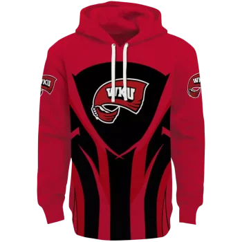 western kentucky hilltoppers concentric lines red black hoodie best selling