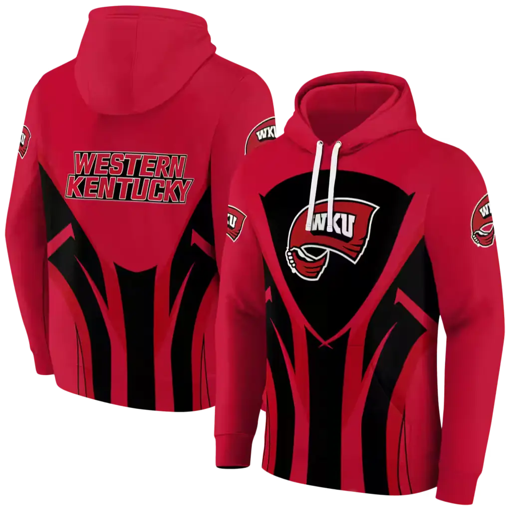 western kentucky hilltoppers concentric lines red black hoodie fashion forward western kentucky hilltoppers concentric lines red black hoodie fashion forward