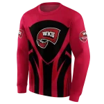 western kentucky hilltoppers concentric lines red black hoodie best selling