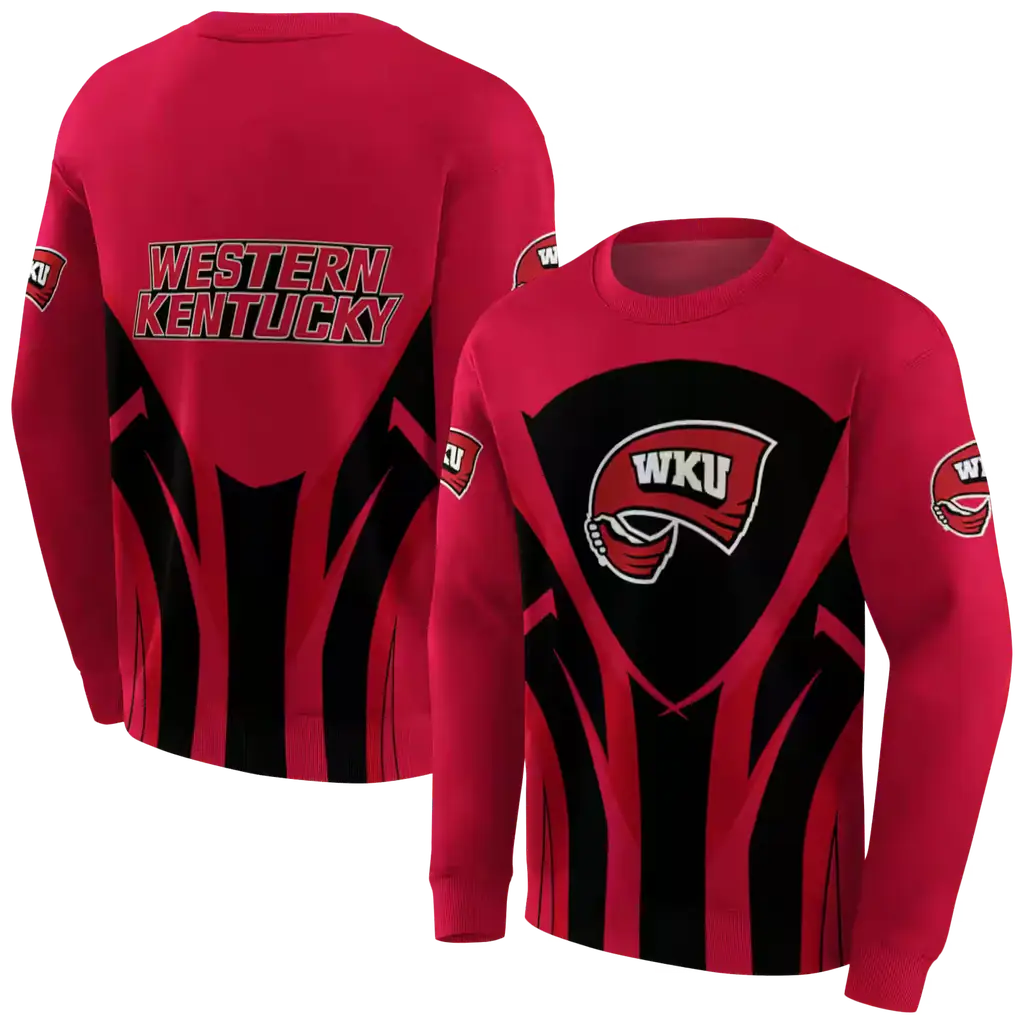 western kentucky hilltoppers concentric lines red black hoodie premium grade western kentucky hilltoppers concentric lines red black hoodie premium grade