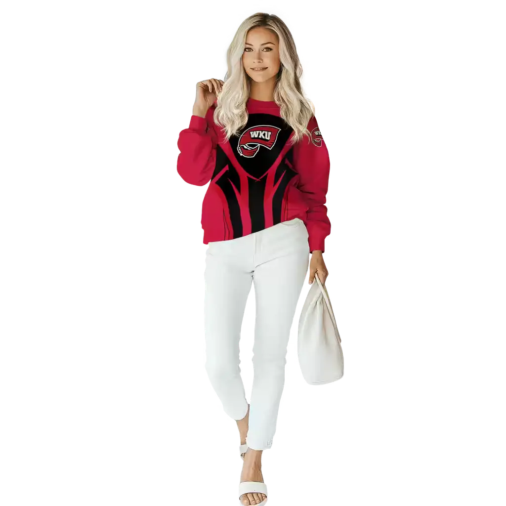 western kentucky hilltoppers concentric lines red black hoodie trendy western kentucky hilltoppers concentric lines red black hoodie trendy