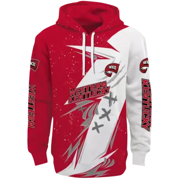 western kentucky hilltoppers dynamic slash red white hoodie best selling