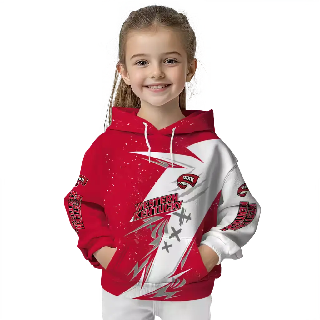 western kentucky hilltoppers dynamic slash red white hoodie top rated western kentucky hilltoppers dynamic slash red white hoodie top rated