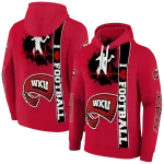 western kentucky hilltoppers football heartbeat red hoodie best selling