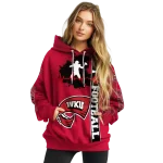 western kentucky hilltoppers football heartbeat red hoodie best selling