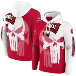 western kentucky hilltoppers graphic punisher red white hoodie best selling