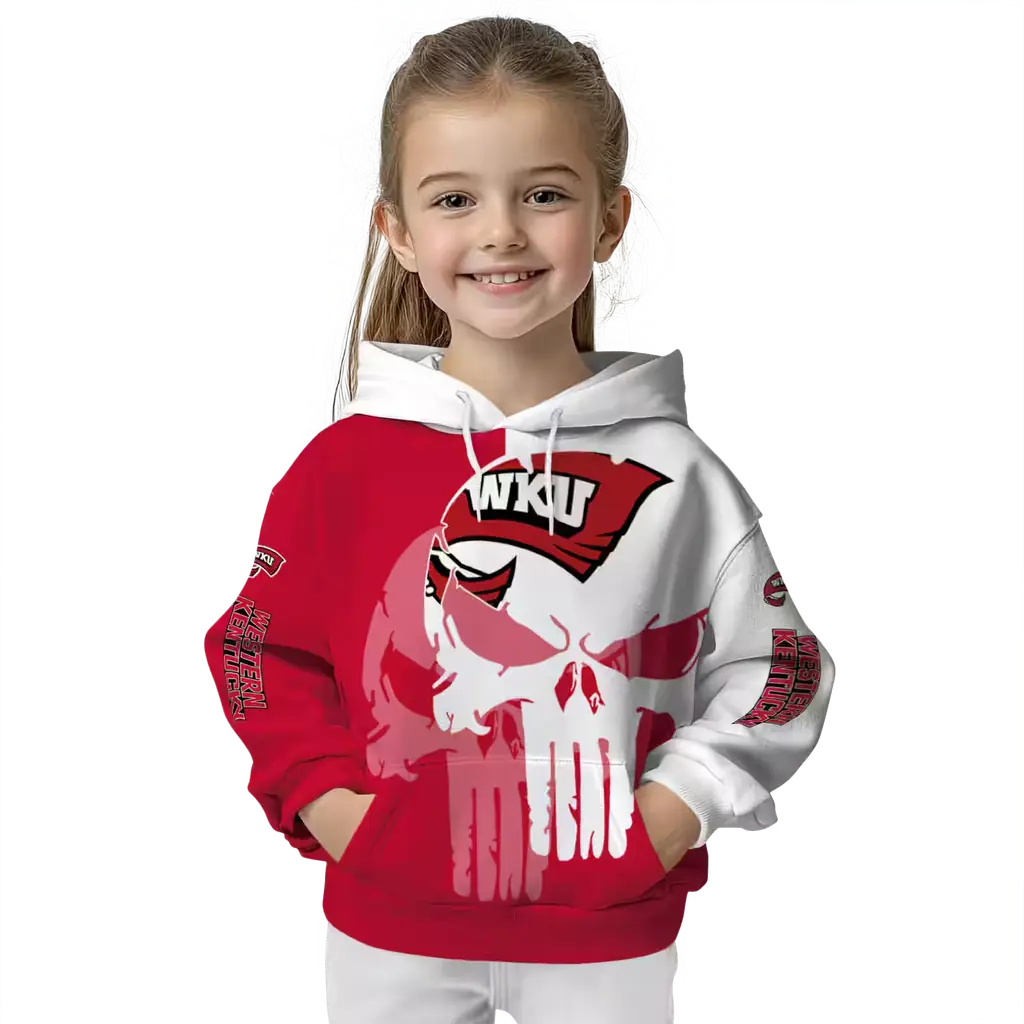 western kentucky hilltoppers graphic punisher red white hoodie top rated western kentucky hilltoppers graphic punisher red white hoodie top rated