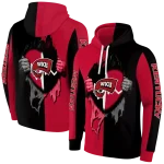 western kentucky hilltoppers heartbeat graphic red hoodie best selling