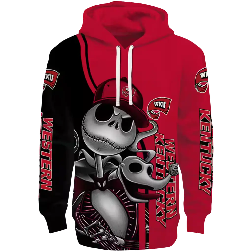 western kentucky hilltoppers jack skellington red hoodie best selling western kentucky hilltoppers jack skellington red hoodie best selling