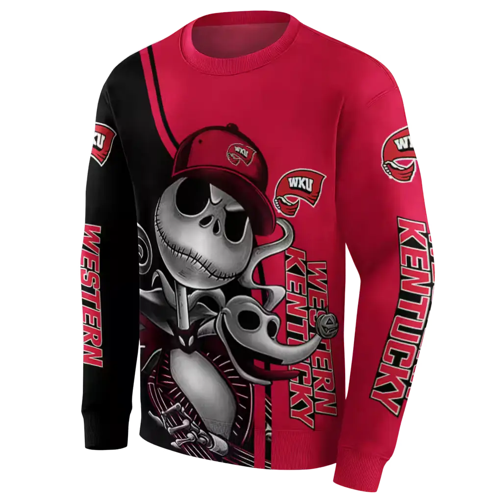 western kentucky hilltoppers jack skellington red hoodie new arrival western kentucky hilltoppers jack skellington red hoodie new arrival