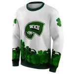 western kentucky hilltoppers lucky motif white green hoodie best selling