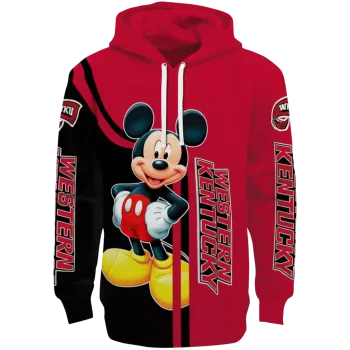 western kentucky hilltoppers mickey mouse red black hoodie best selling