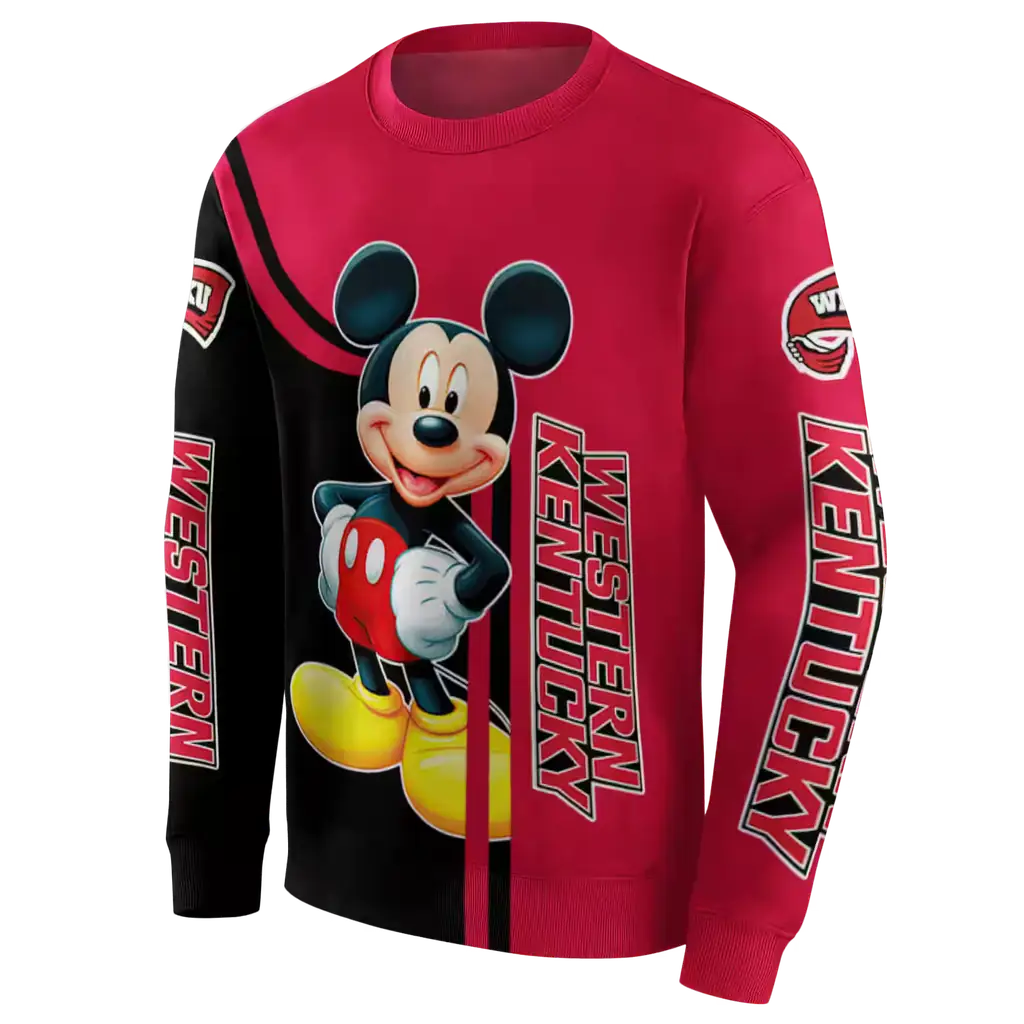 western kentucky hilltoppers mickey mouse red black hoodie new arrival western kentucky hilltoppers mickey mouse red black hoodie new arrival