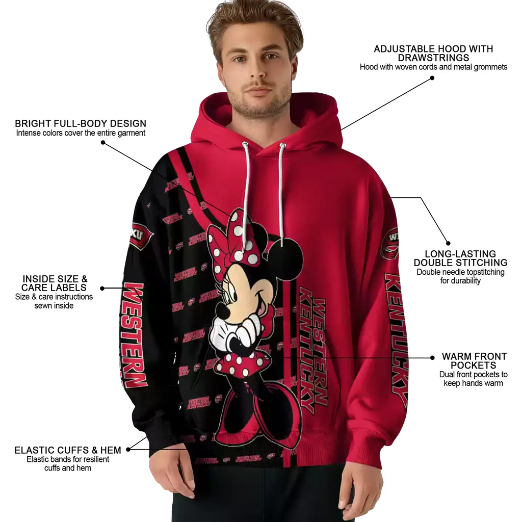 western kentucky hilltoppers minnie mouse red hoodie latest model western kentucky hilltoppers minnie mouse red hoodie latest model