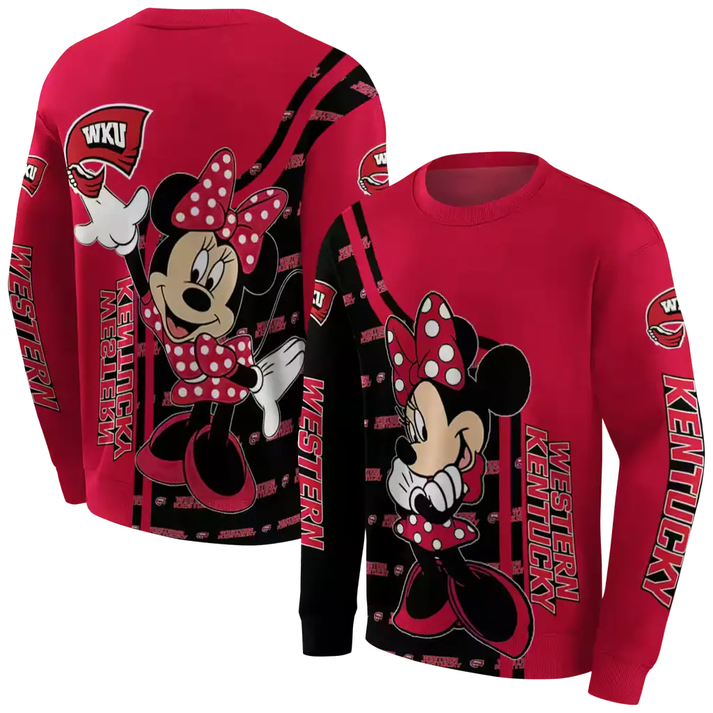 western kentucky hilltoppers minnie mouse red hoodie premium grade western kentucky hilltoppers minnie mouse red hoodie premium grade