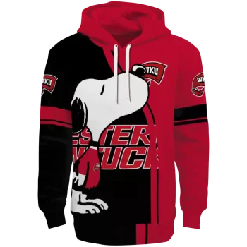 western kentucky hilltoppers playful snoopy red hoodie best selling