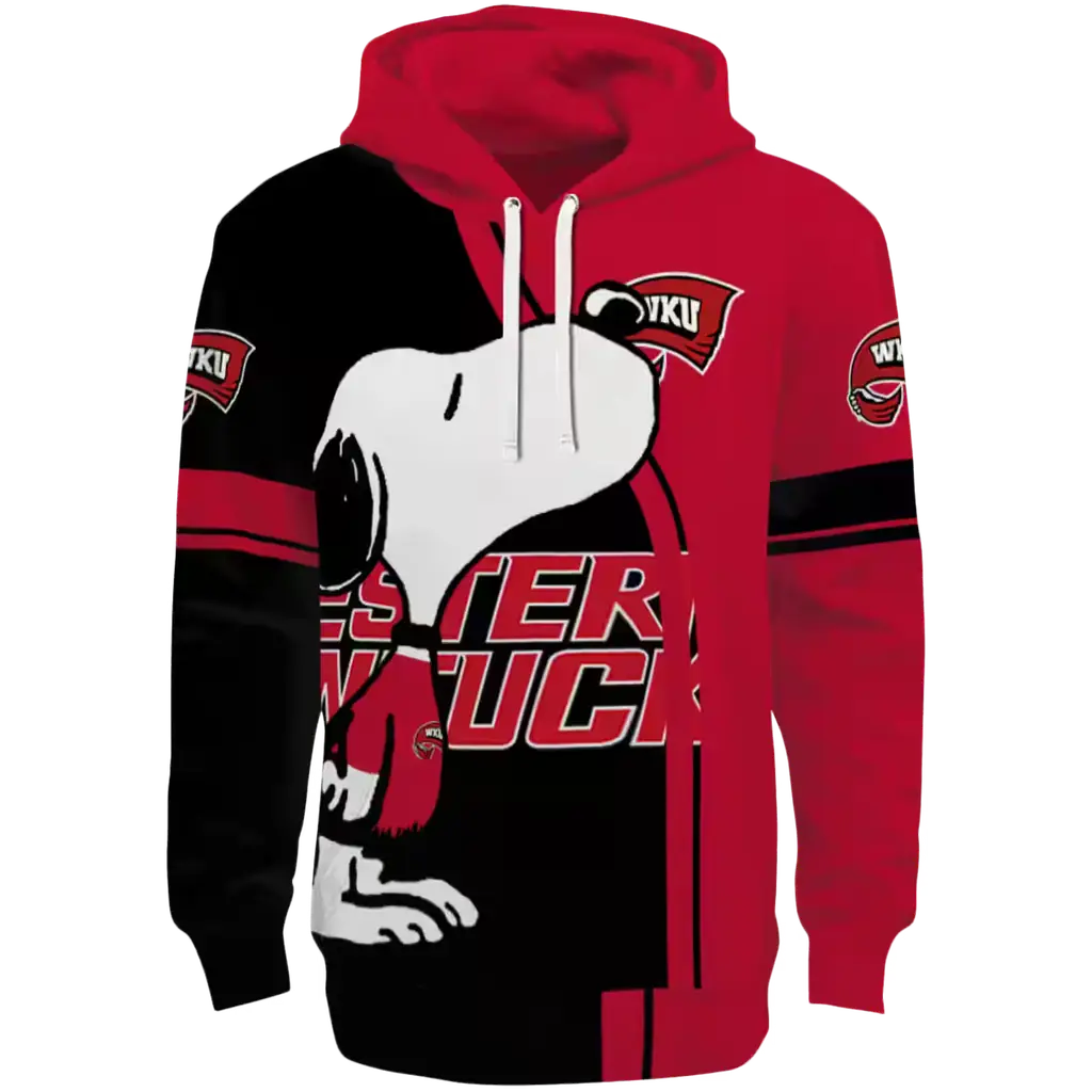 western kentucky hilltoppers playful snoopy red hoodie best selling western kentucky hilltoppers playful snoopy red hoodie best selling