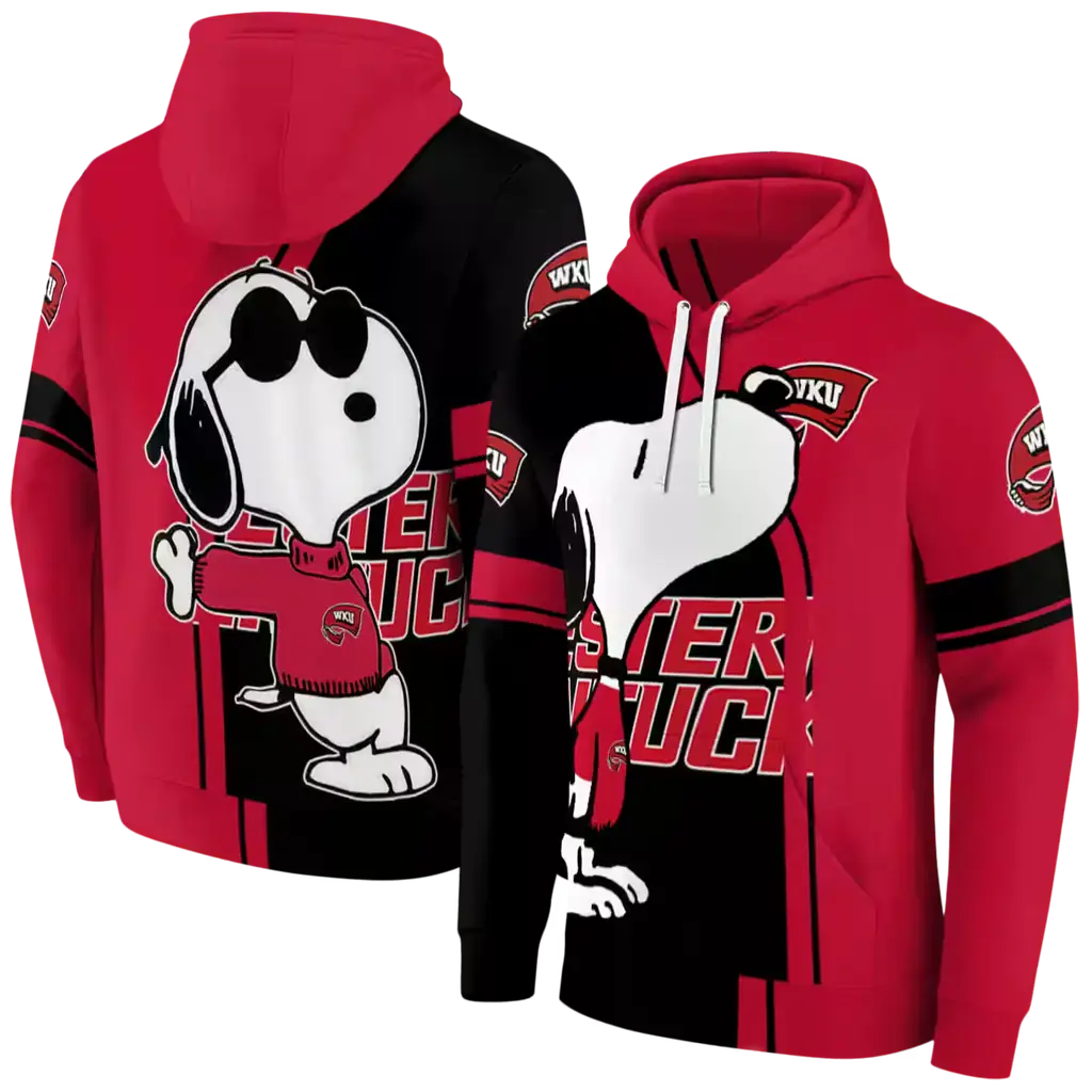 western kentucky hilltoppers playful snoopy red hoodie fashion forward western kentucky hilltoppers playful snoopy red hoodie fashion forward