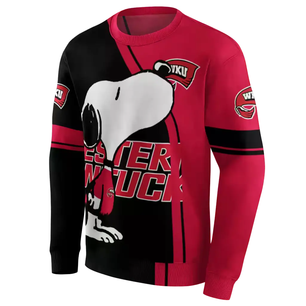 western kentucky hilltoppers playful snoopy red hoodie new arrival western kentucky hilltoppers playful snoopy red hoodie new arrival
