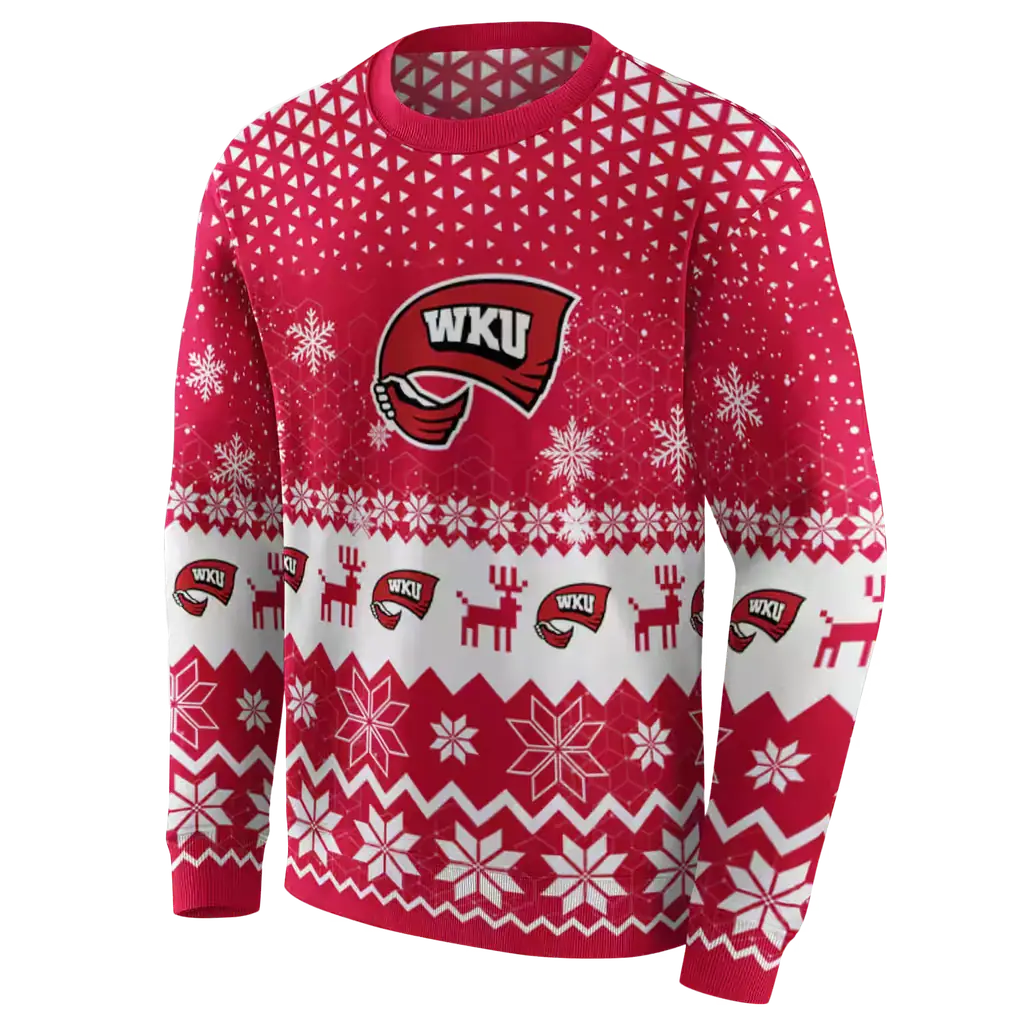 western kentucky hilltoppers reindeer motif red hoodie new arrival western kentucky hilltoppers reindeer motif red hoodie new arrival