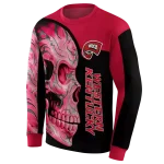 western kentucky hilltoppers skull motif red black hoodie best selling