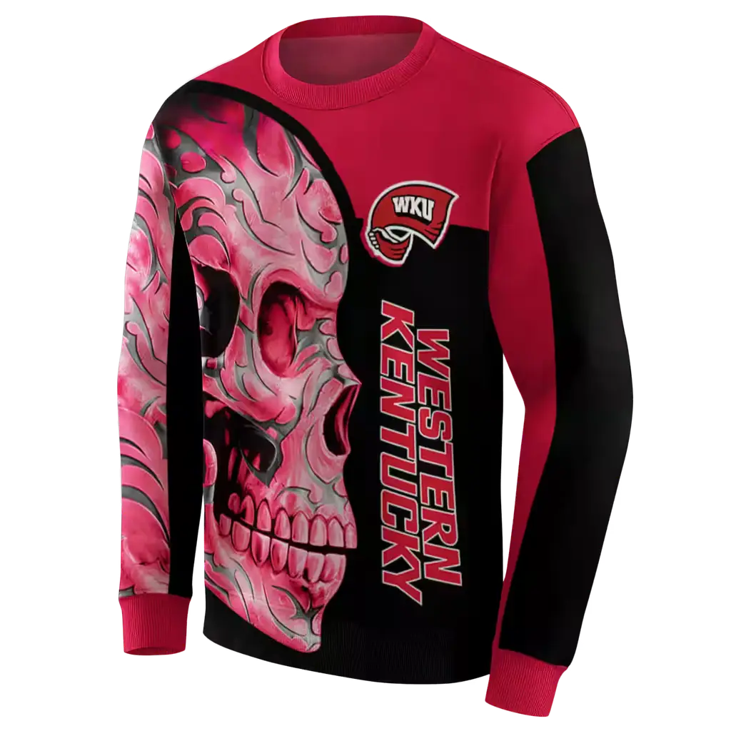western kentucky hilltoppers skull motif red black hoodie new arrival western kentucky hilltoppers skull motif red black hoodie new arrival