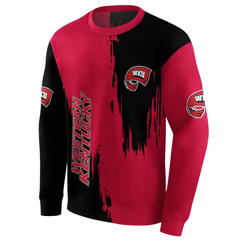 western kentucky hilltoppers splatter effect red hoodie new arrival western kentucky hilltoppers splatter effect red hoodie new arrival
