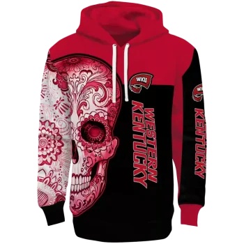 western kentucky hilltoppers sugar skull red black hoodie best selling