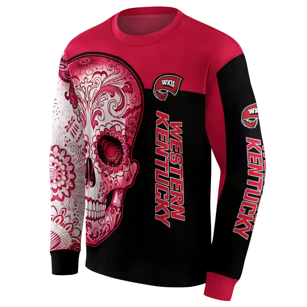 western kentucky hilltoppers sugar skull red black hoodie new arrival western kentucky hilltoppers sugar skull red black hoodie new arrival