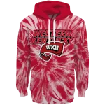 western kentucky hilltoppers tie dye pattern red hoodie best selling