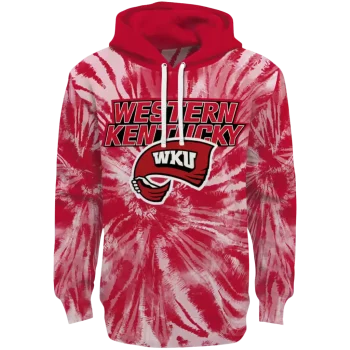western kentucky hilltoppers tie dye pattern red hoodie best selling